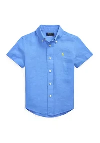 Boys 2-7 Linen Short Sleeve Shirt