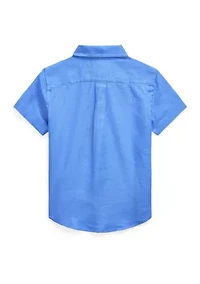 Boys 2-7 Linen Short Sleeve Shirt