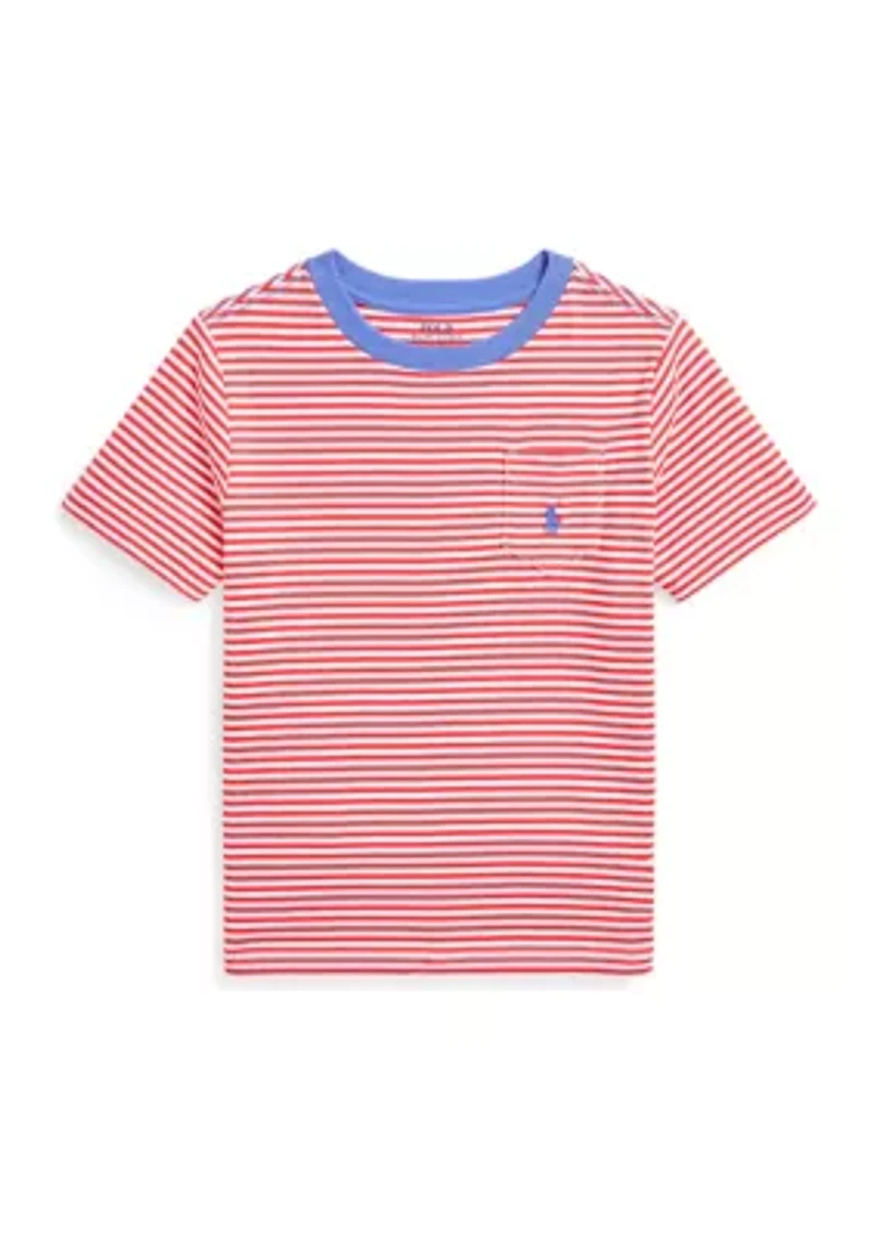 Boys 4-7 Striped Jersey Pocket Tee