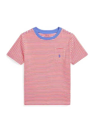 Boys 4-7 Striped Jersey Pocket Tee
