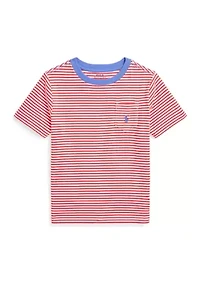 Boys 4-7 Striped Jersey Pocket Tee