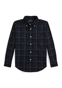 Boys 2-7 Plaid Cotton Poplin Shirt