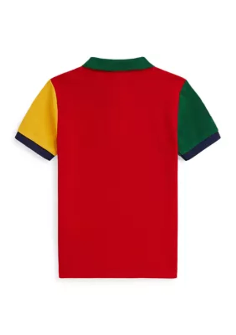 Boys 2-7 Big Pony Color-Blocked Mesh Polo Shirt