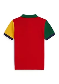 Boys 2-7 Big Pony Color-Blocked Mesh Polo Shirt