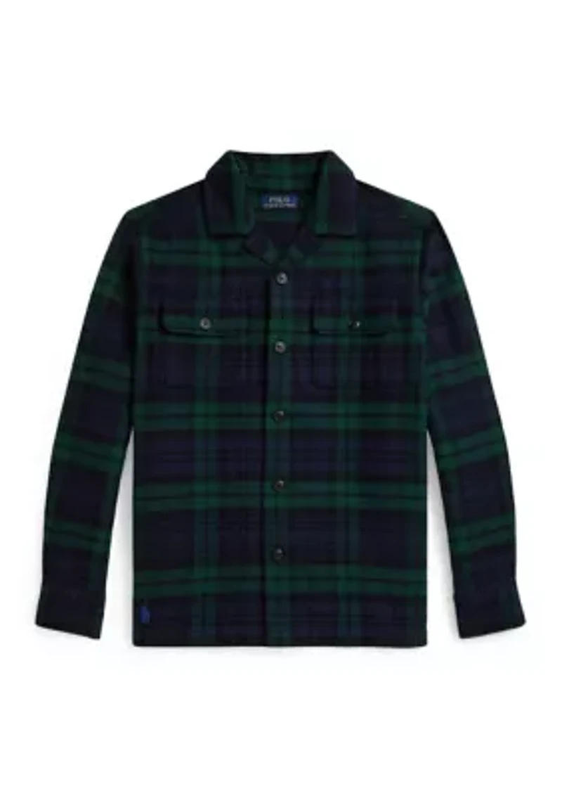 Boys 2-7 Plaid Cotton Flannel Camp Shirt