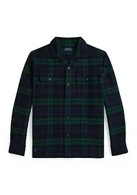 Boys 2-7 Plaid Cotton Flannel Camp Shirt