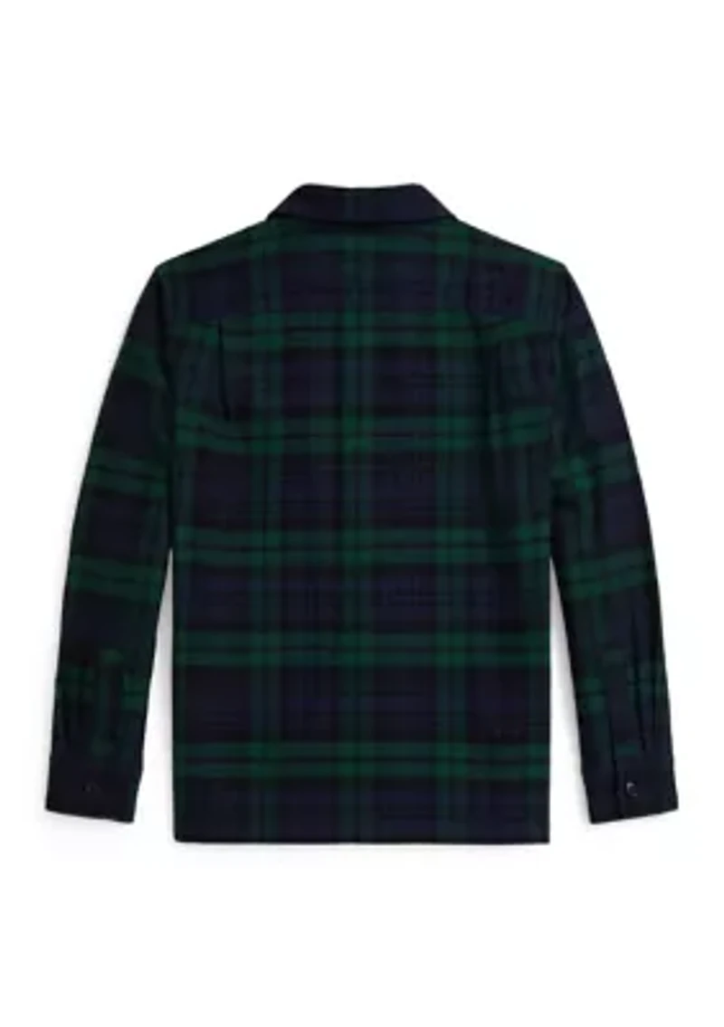 Boys 2-7 Plaid Cotton Flannel Camp Shirt