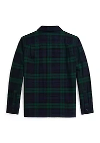 Boys 2-7 Plaid Cotton Flannel Camp Shirt