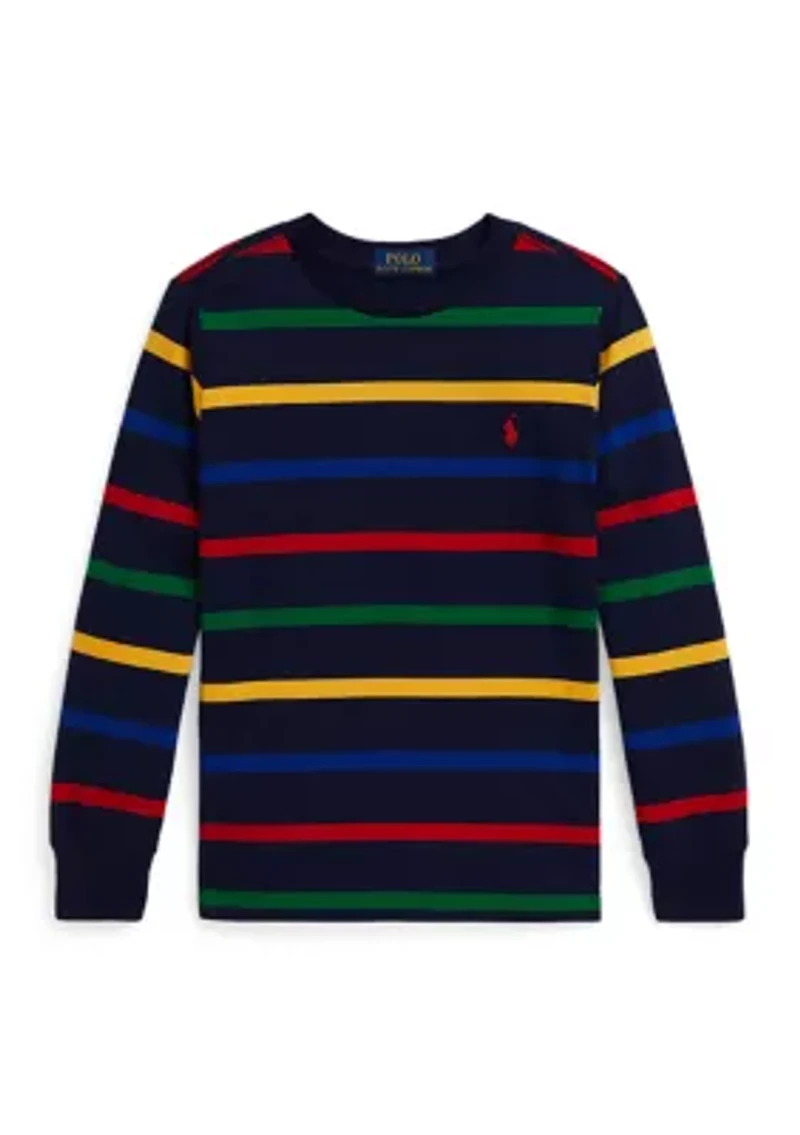 Boys 2-7 Striped Cotton Long Sleeve T-Shirt