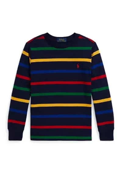 Boys 2-7 Striped Cotton Long Sleeve T-Shirt