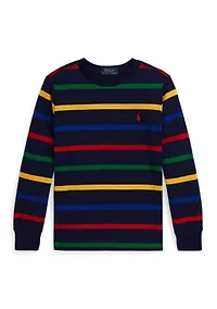 Boys 2-7 Striped Cotton Long Sleeve T-Shirt