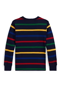 Boys 2-7 Striped Cotton Long Sleeve T-Shirt