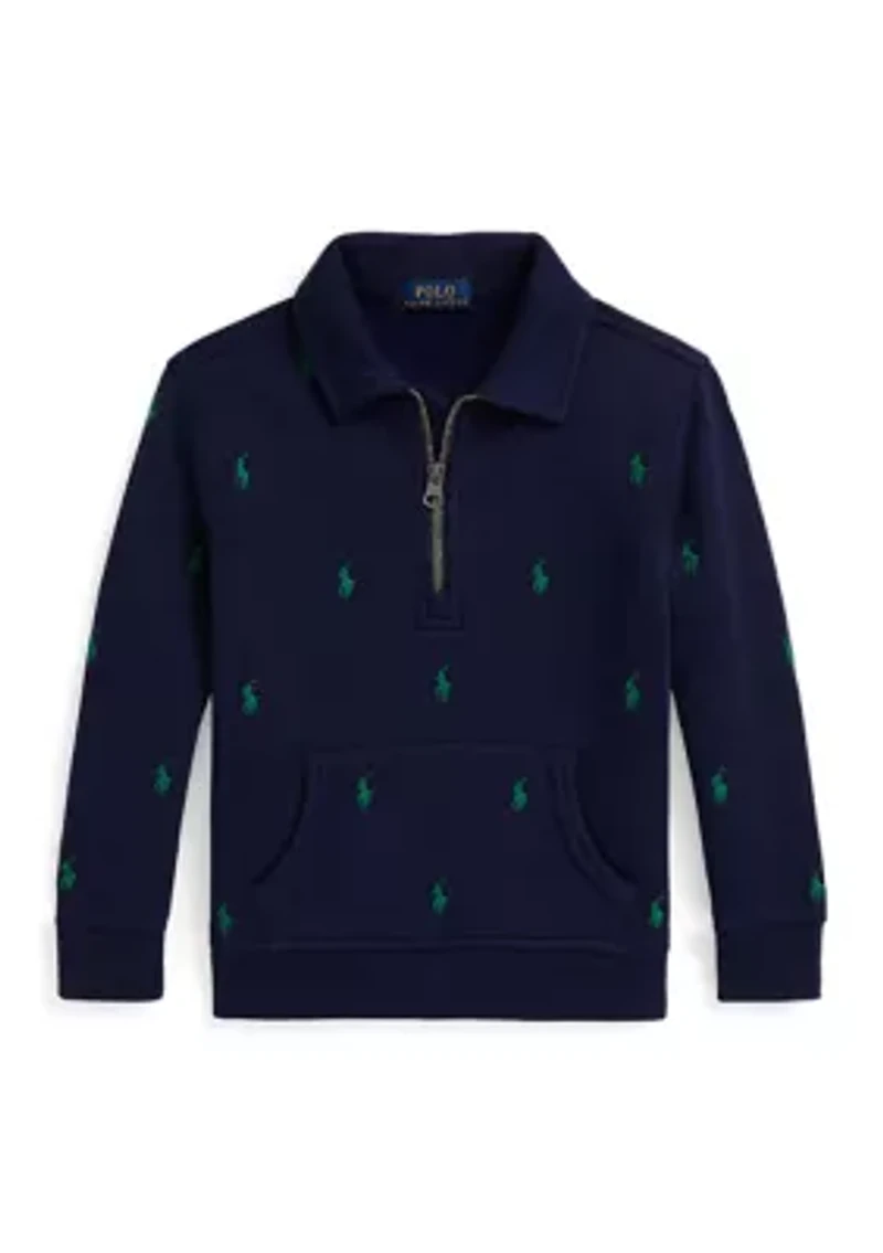 Boys - Polo Pony Fleece Collared Sweatshirt