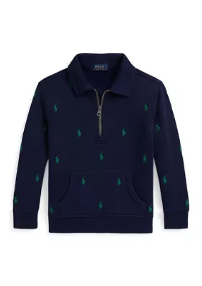 Boys - Polo Pony Fleece Collared Sweatshirt