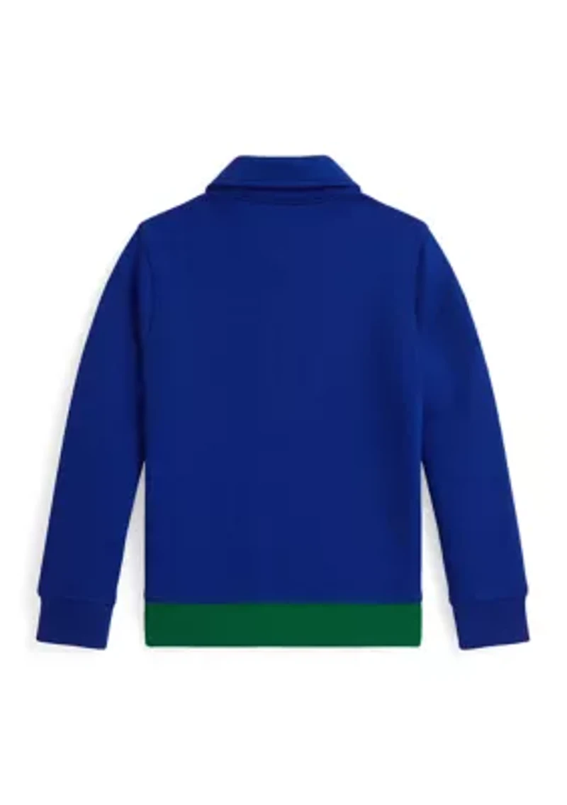 Boys - Big Pony Double Knit Collared Sweatshirt