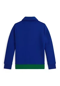 Boys - Big Pony Double Knit Collared Sweatshirt