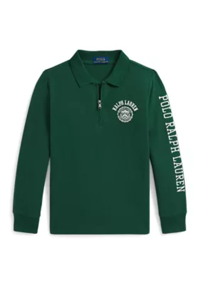 Boys 2-7 Logo Cotton Mesh Polo Shirt