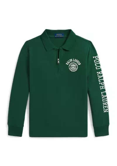 Boys 2-7 Logo Cotton Mesh Polo Shirt