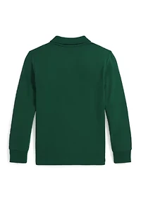 Boys 2-7 Logo Cotton Mesh Polo Shirt
