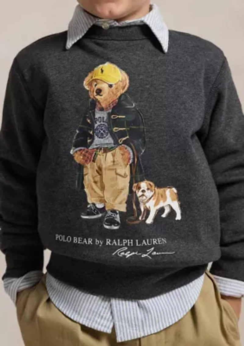 Boys - Polo Bear Heathered Fleece Sweatshirt