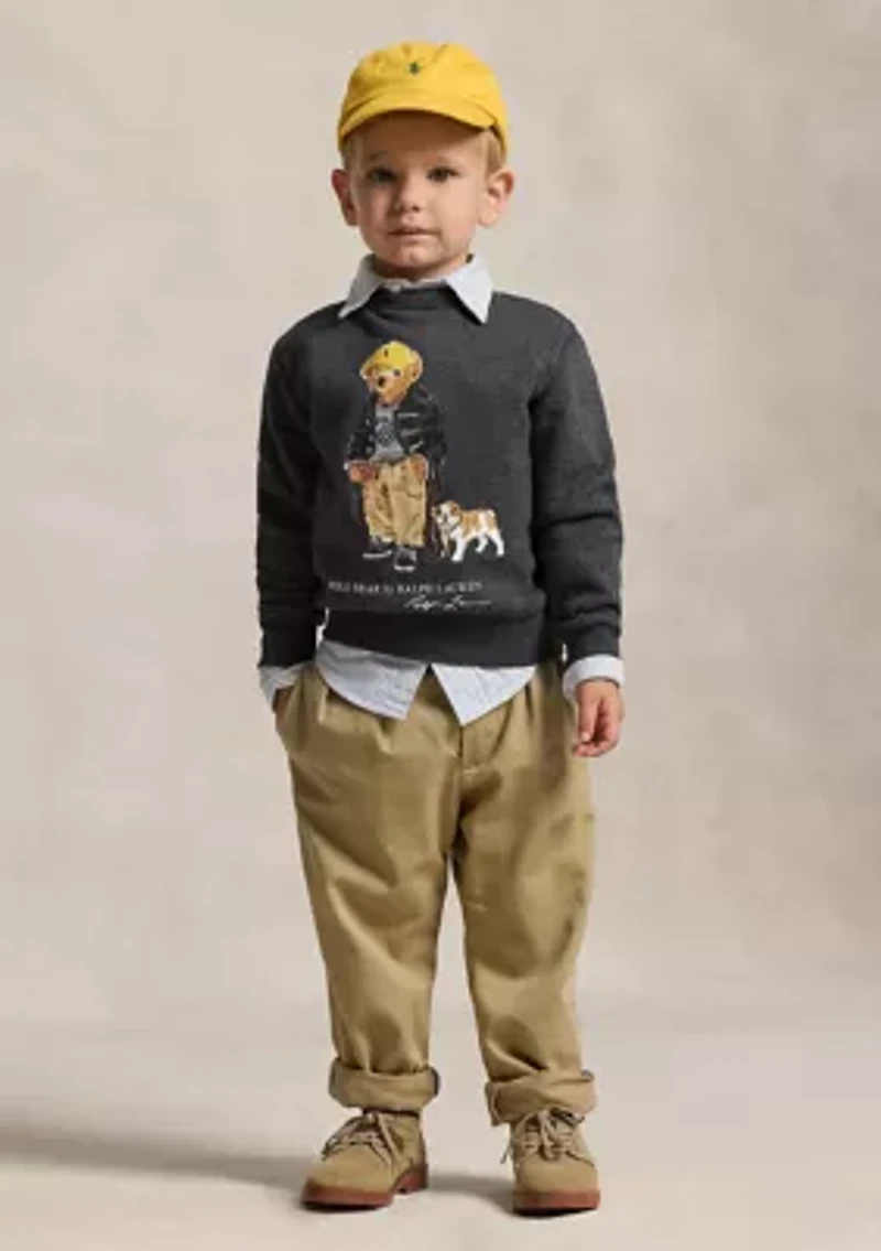 Boys - Polo Bear Heathered Fleece Sweatshirt