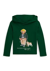 Boys 2-7 Polo Bear Cotton Hooded T-Shirt