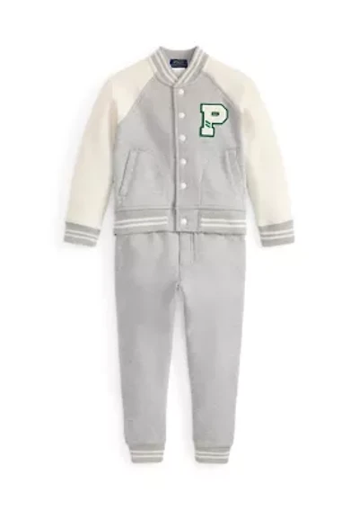 Boys 2-7 Fleece Baseball Jacket & Jogger Pant Set