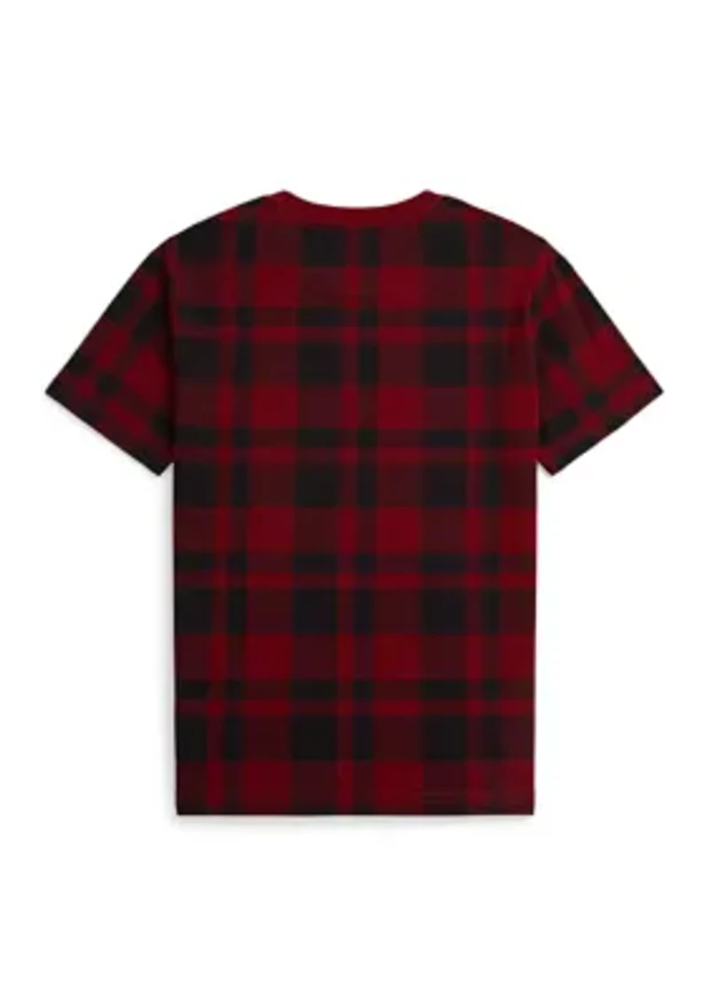 Boys 2-7 Plaid Polo Bear Cotton Tee