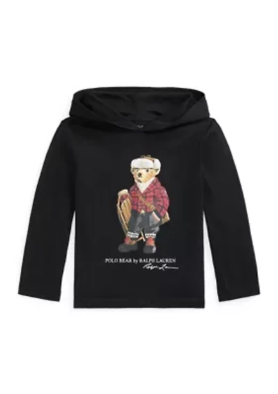 Boys 2-7 Polo Bear Cotton Hooded Tee