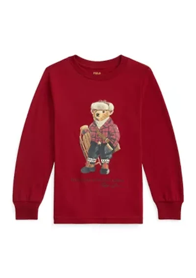 Boys 2-7 Polo Bear Cotton Long-Sleeve Tee