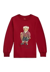 Boys 2-7 Polo Bear Cotton Long-Sleeve Tee