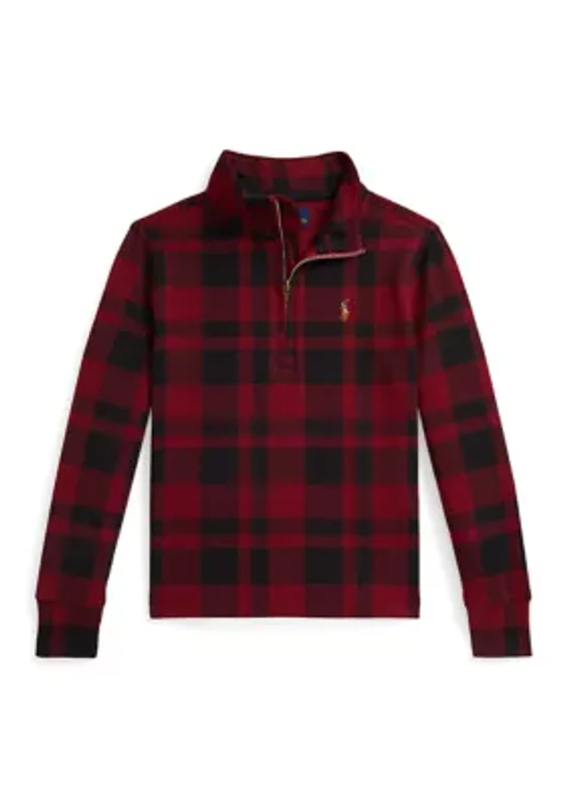 Boys 2-7 Plaid Cotton Interlock Pullover