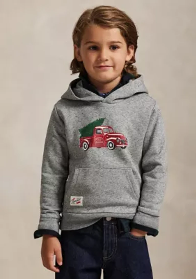 Boys 2-7 Truck-Print Fleece Hoodie