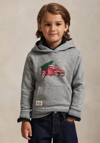 Boys 2-7 Truck-Print Fleece Hoodie