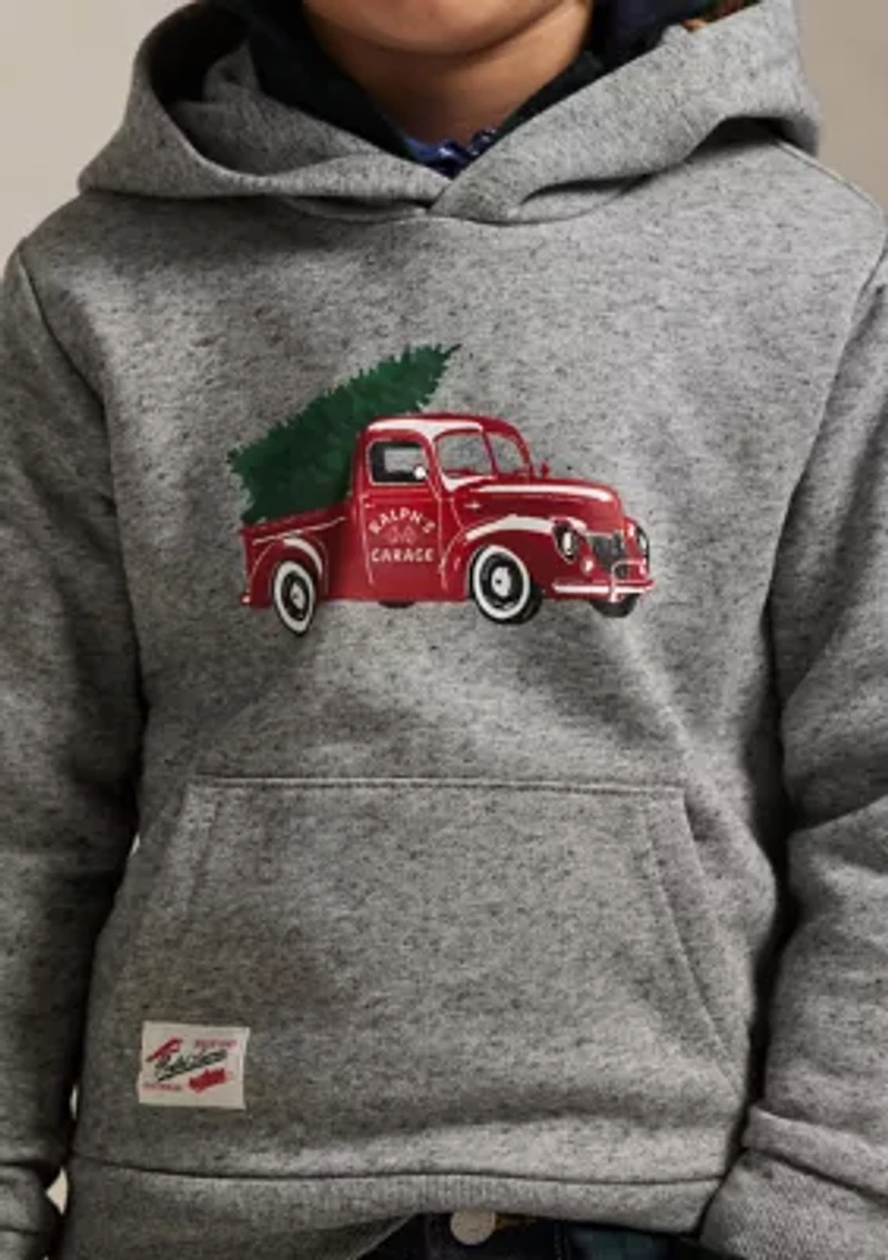 Boys 2-7 Truck-Print Fleece Hoodie