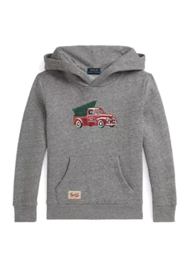 Boys 2-7 Truck-Print Fleece Hoodie