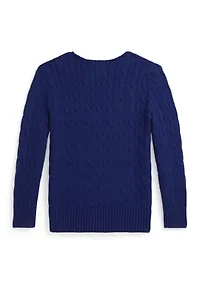 Boys 2-7 Polo Bear Cable-Knit Cotton Sweater