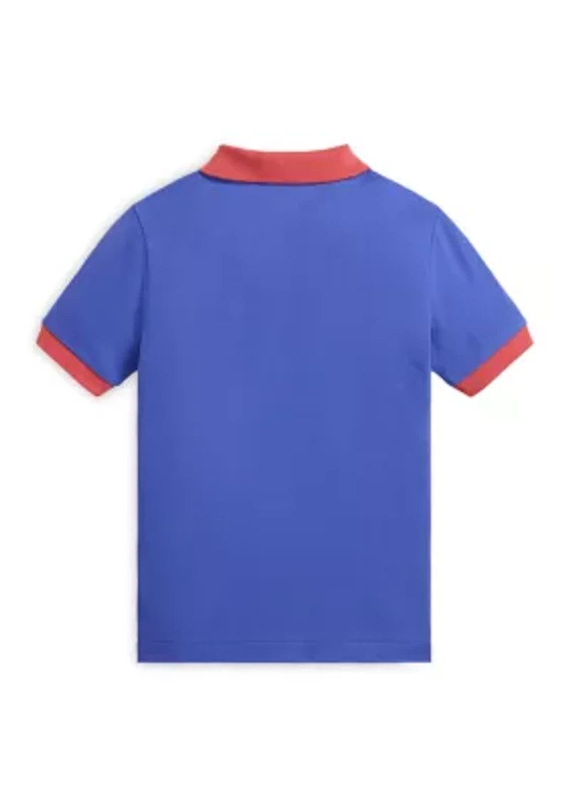 Boys 2-7 Stretch Cotton Mesh Polo Shirt