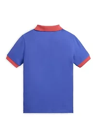 Boys 2-7 Stretch Cotton Mesh Polo Shirt