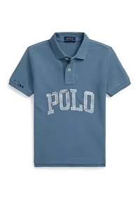 Boys 2-7 Logo Cotton Mesh Polo Shirt