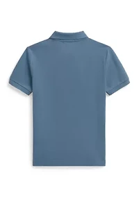 Boys 2-7 Logo Cotton Mesh Polo Shirt