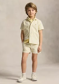 Boys 2-7 Striped French Terry Shorts