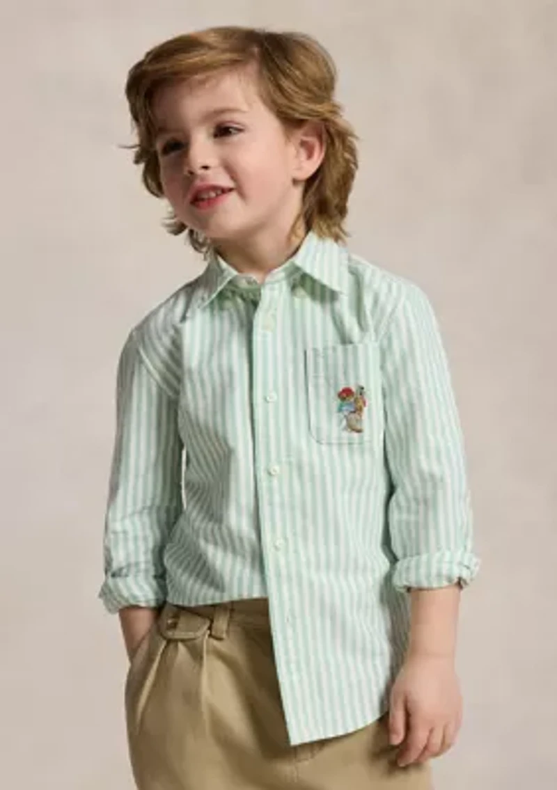 Boys 2-7 Polo Bear Cotton Oxford Shirt