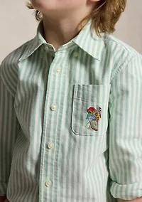 Boys 2-7 Polo Bear Cotton Oxford Shirt