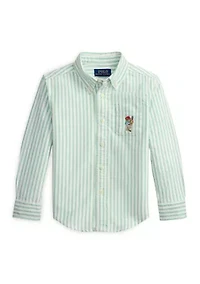 Boys 2-7 Polo Bear Cotton Oxford Shirt