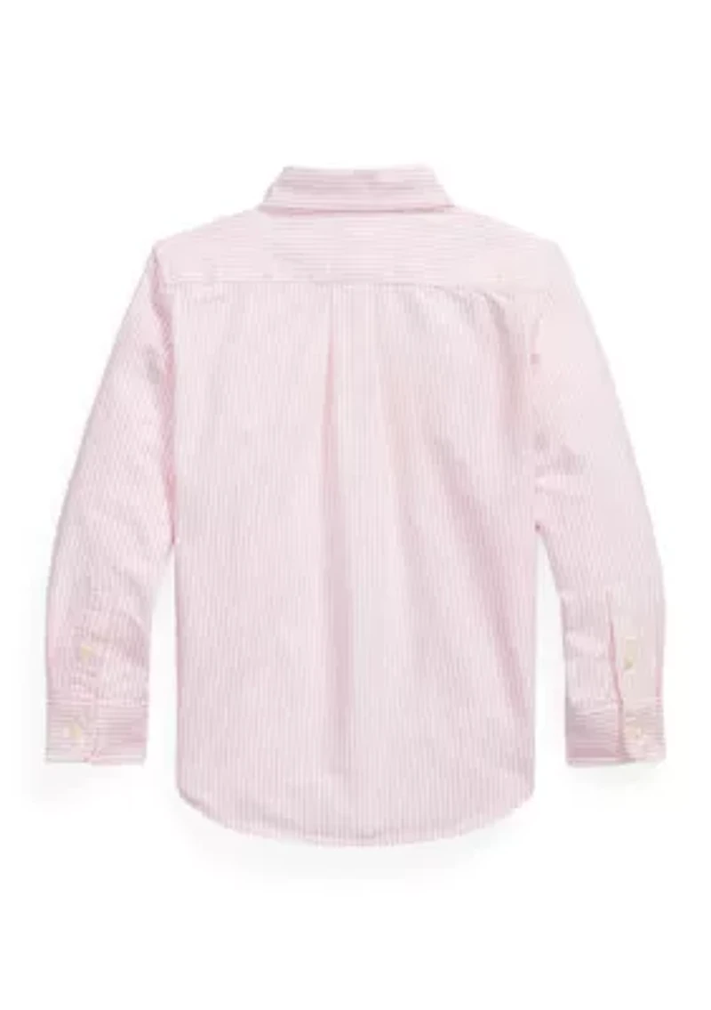 Boys 2-7 Striped Cotton Oxford Shirt