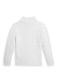 Boys 2-7 Cable-Knit Cotton Full-Zip Sweater