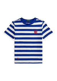 Boys 4-7 Crest Striped Cotton T-Shirt