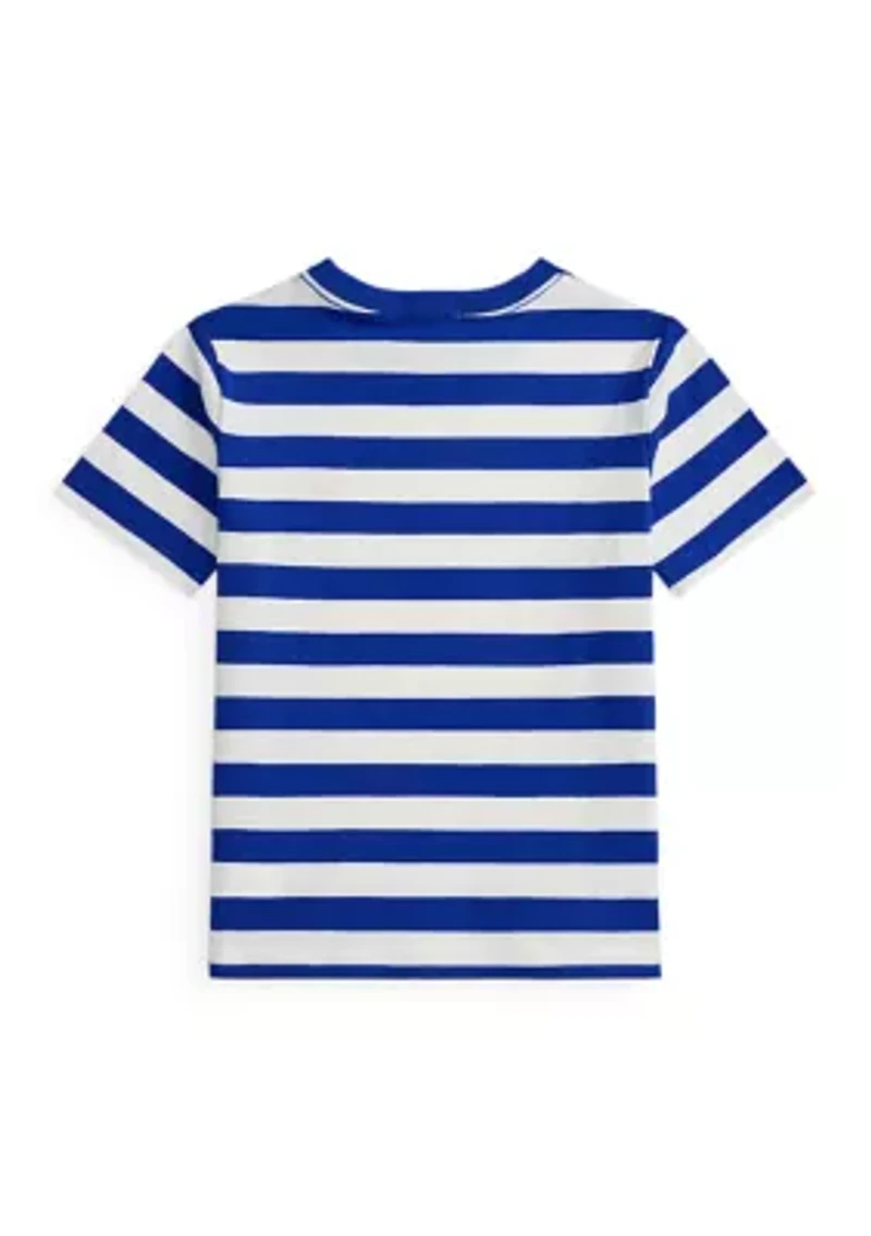 Boys 4-7 Crest Striped Cotton T-Shirt