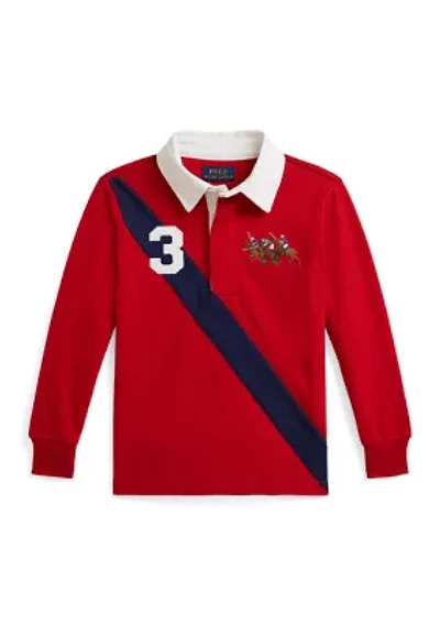 Boys 2-7 Triple-Pony Cotton Rugby Shirt